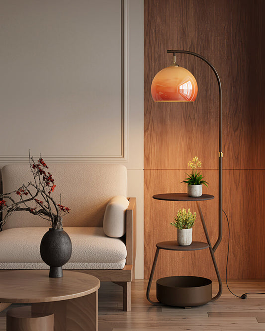 3-Tier Floor Lamp with Shelf