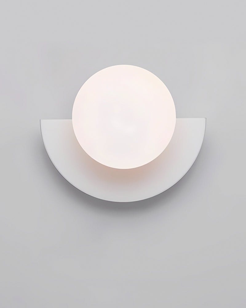 Semicircular wall light