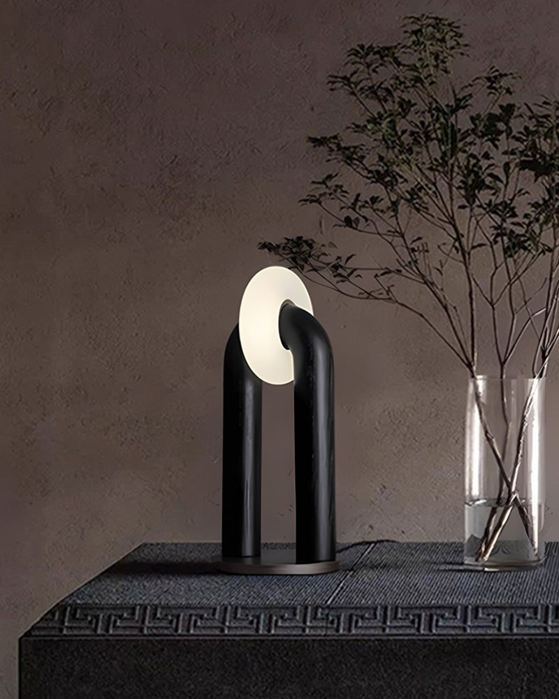 walnut Table Lamp