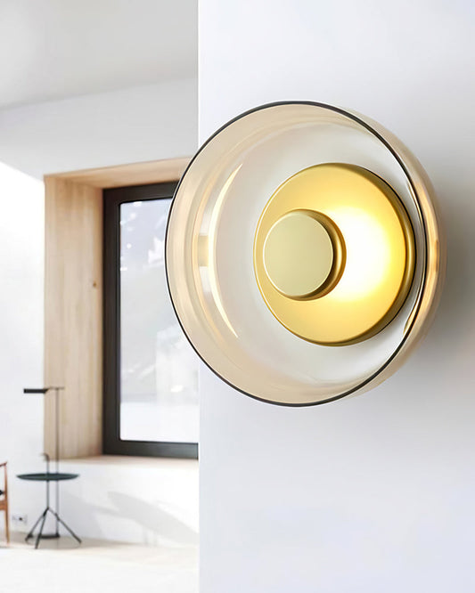 Gold & Glass Wall Lamp