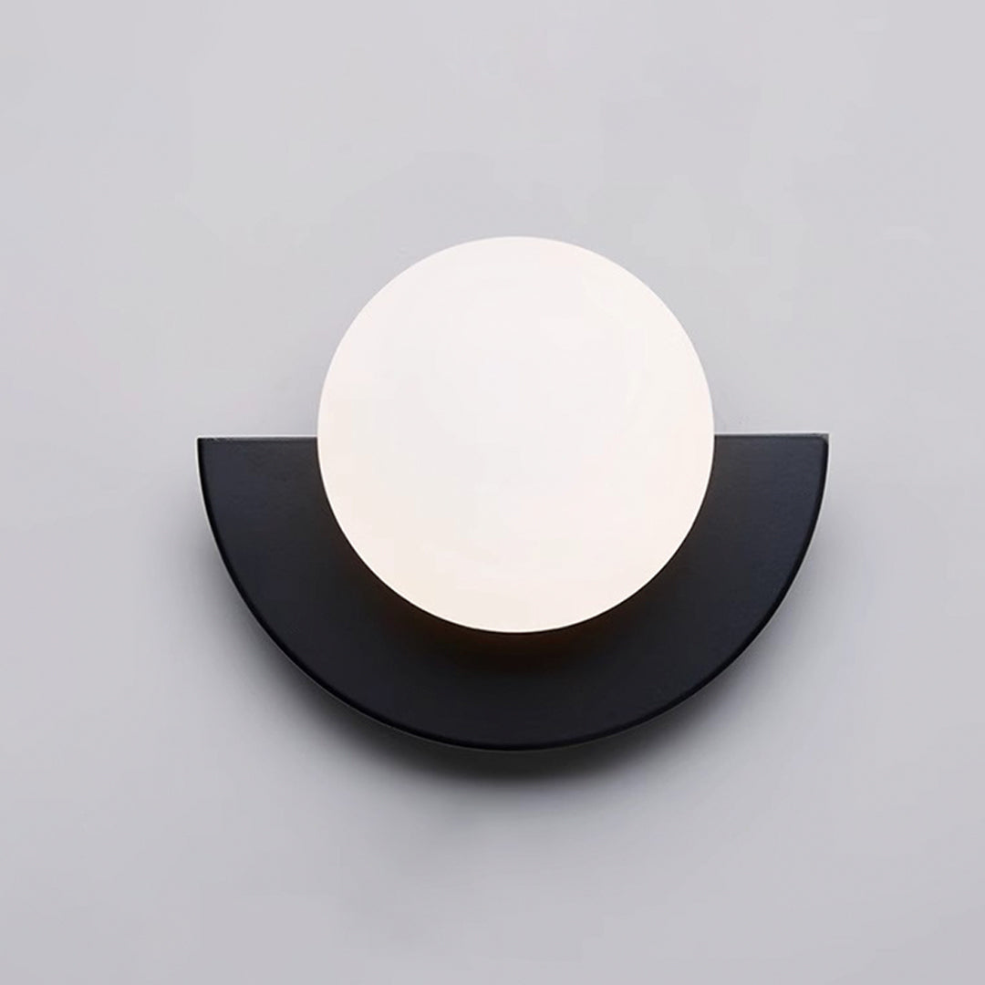 Semicircular wall light