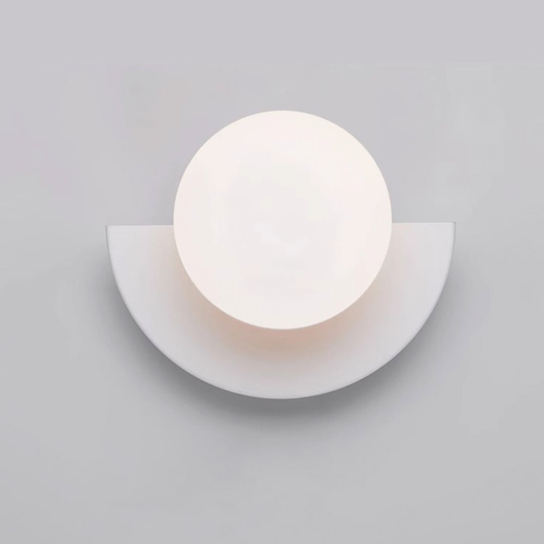 Semicircular wall light