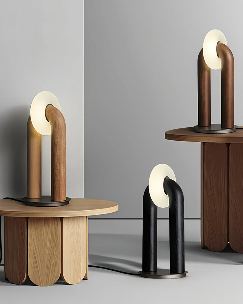 walnut Table Lamp