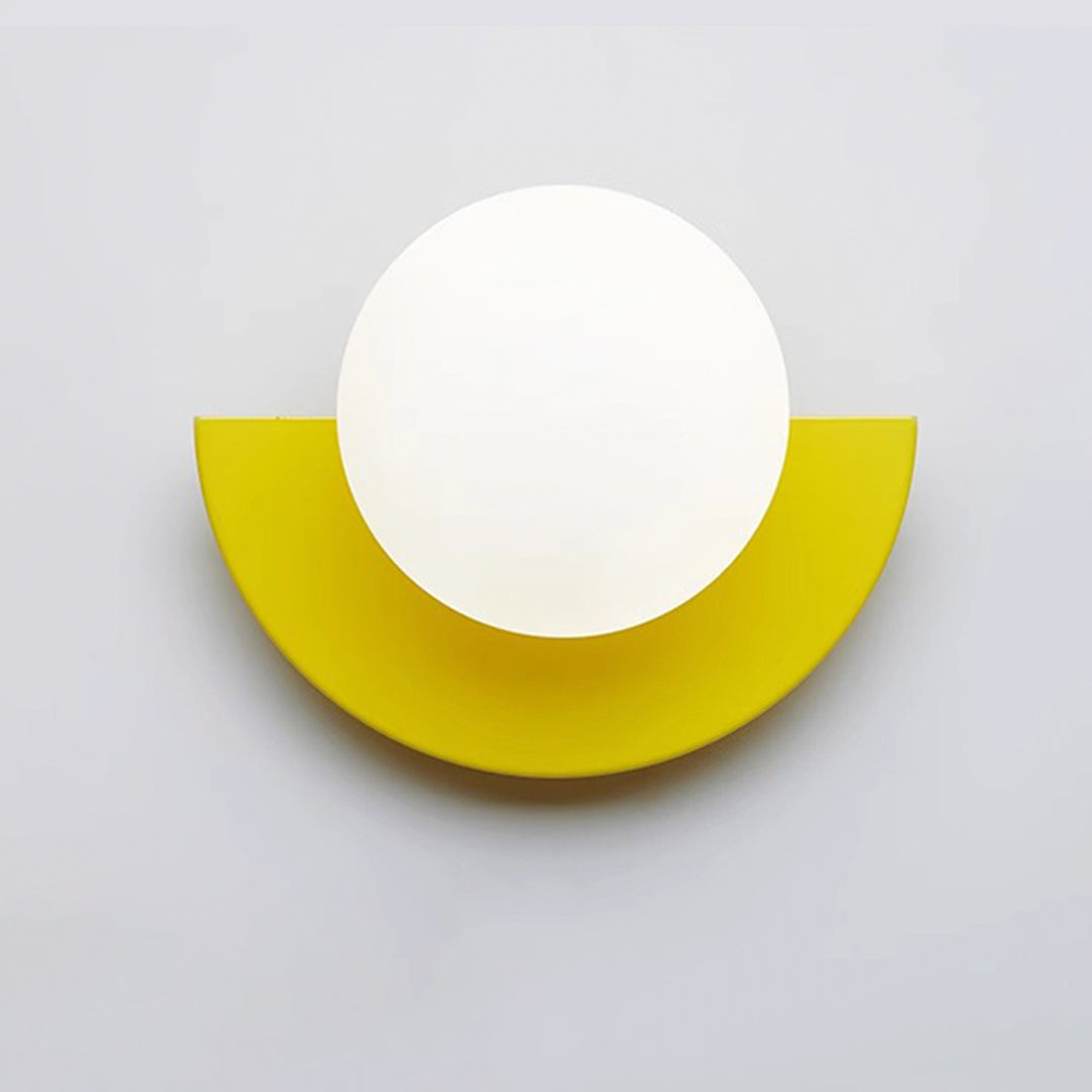 Semicircular wall light