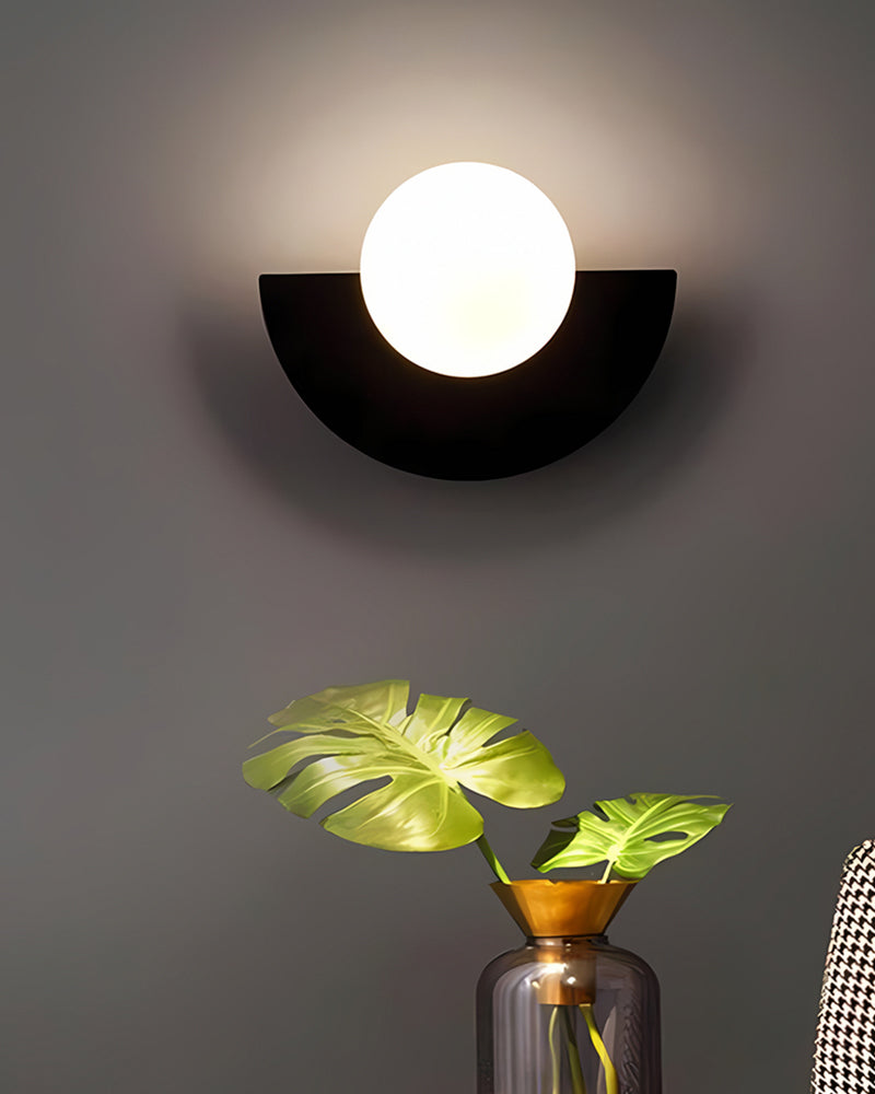 Semicircular wall light