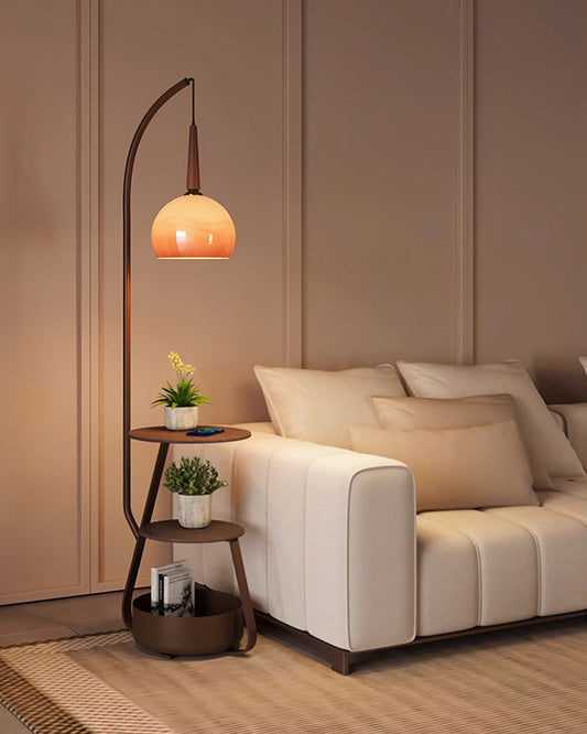 3-Tier Floor Lamp with Shelf