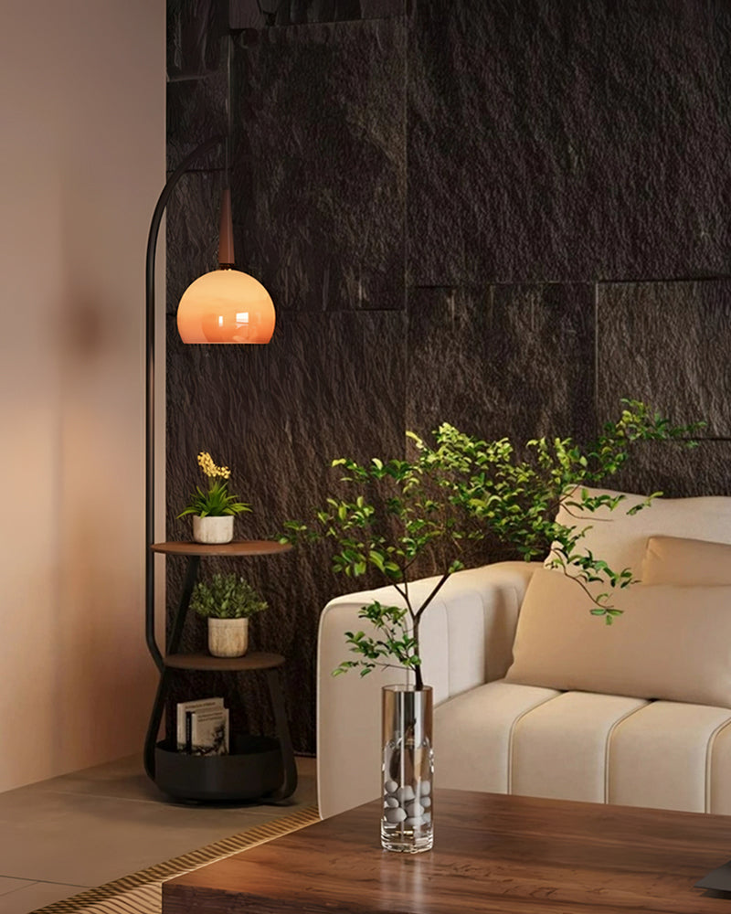 3-Tier Floor Lamp with Shelf