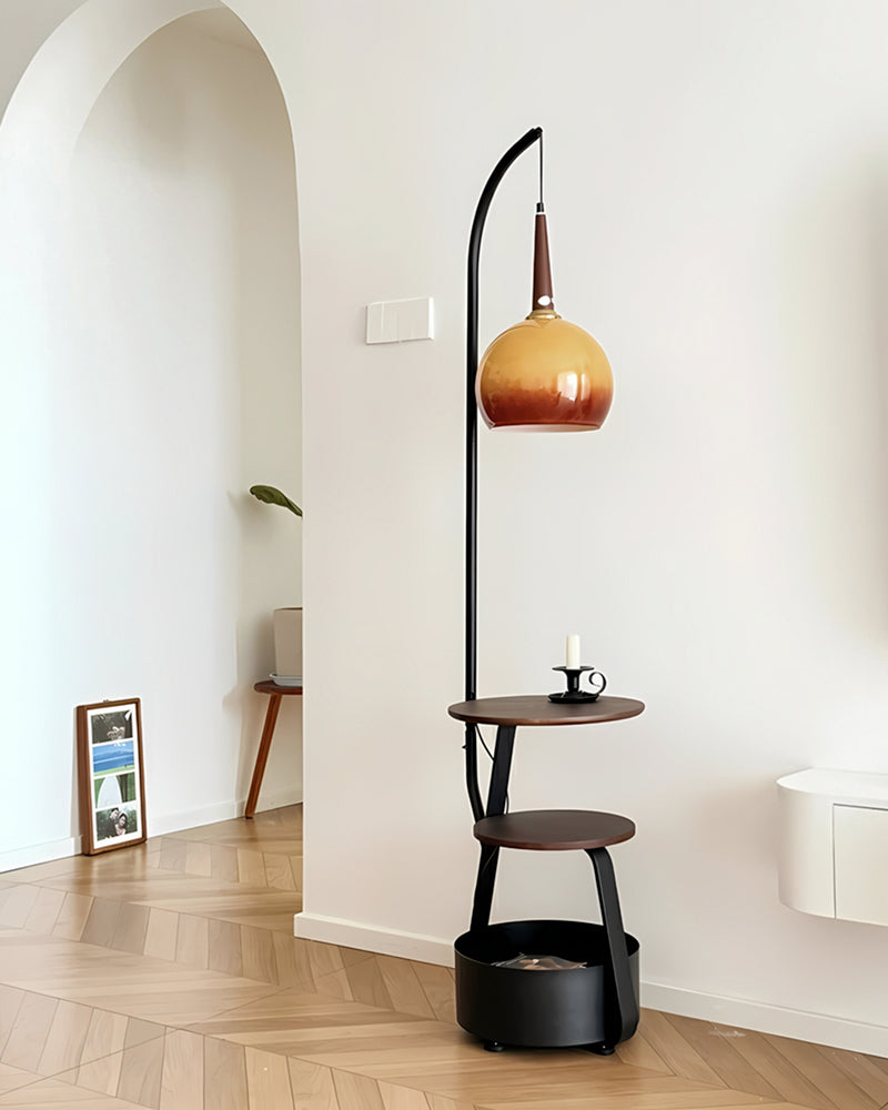 3-Tier Floor Lamp with Shelf