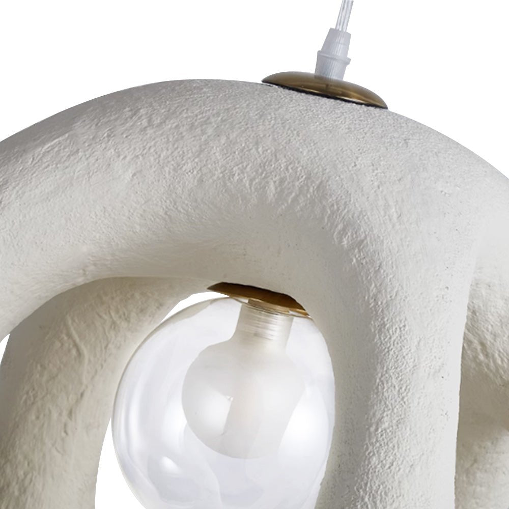 Twisted White Pendant Light