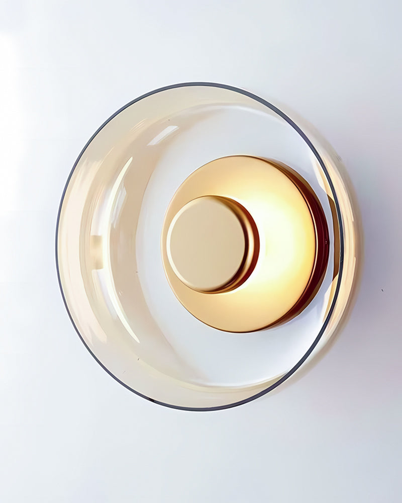 Gold & Glass Wall Lamp