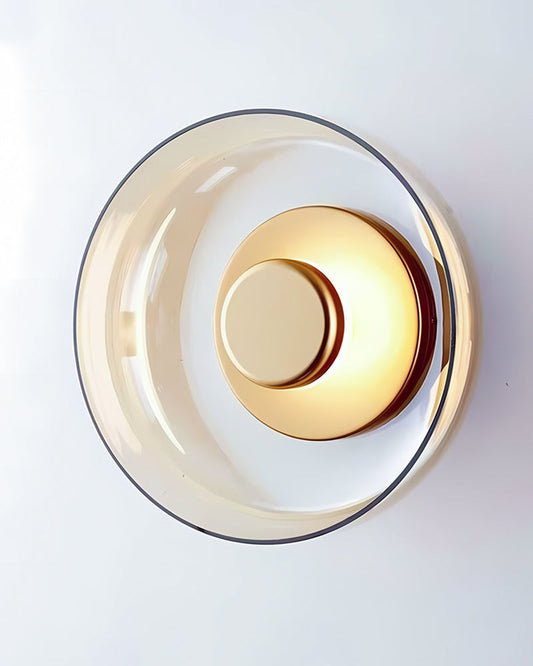 Gold & Glass Wall Lamp