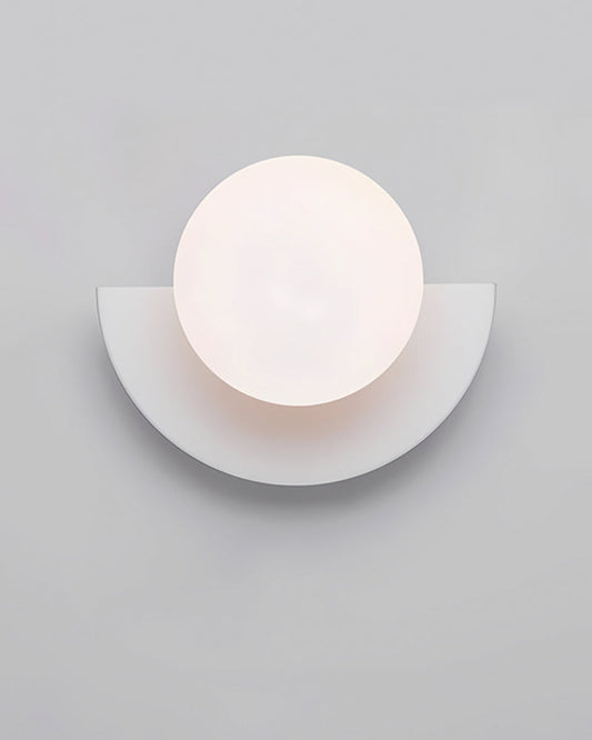 Semicircular wall light