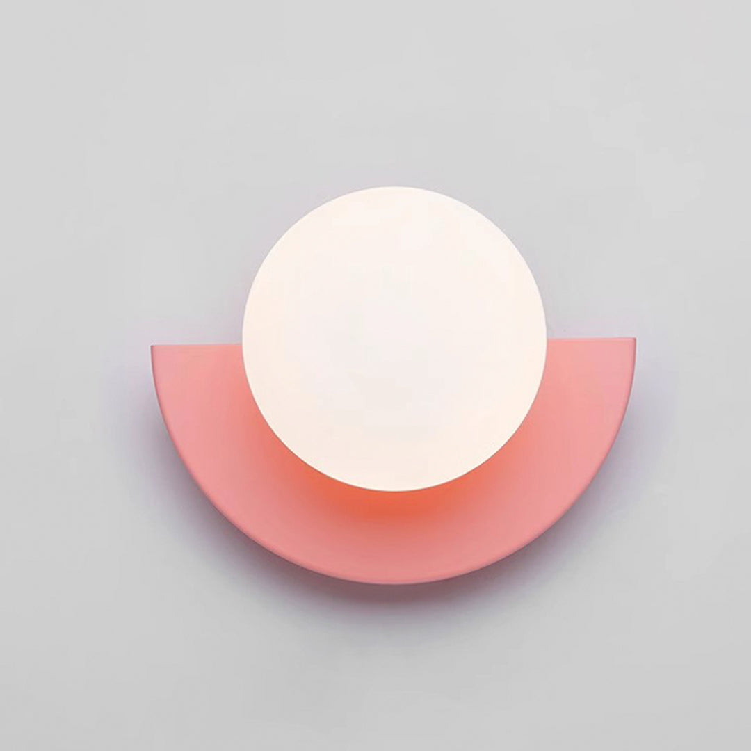 Semicircular wall light