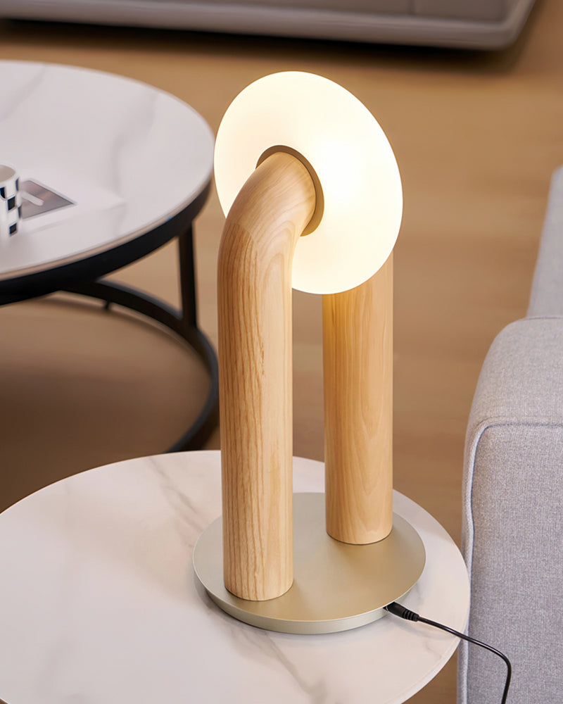walnut Table Lamp