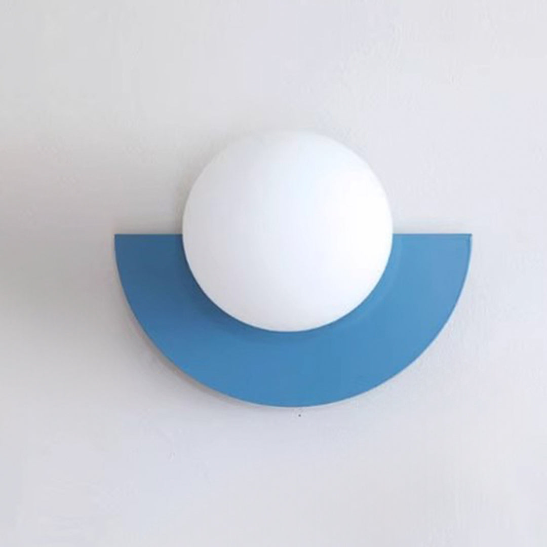 Semicircular wall light