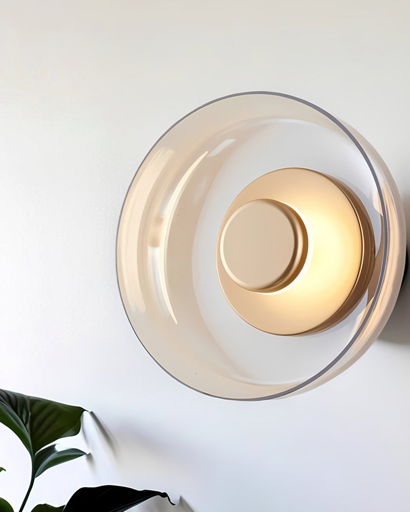 Gold & Glass Wall Lamp