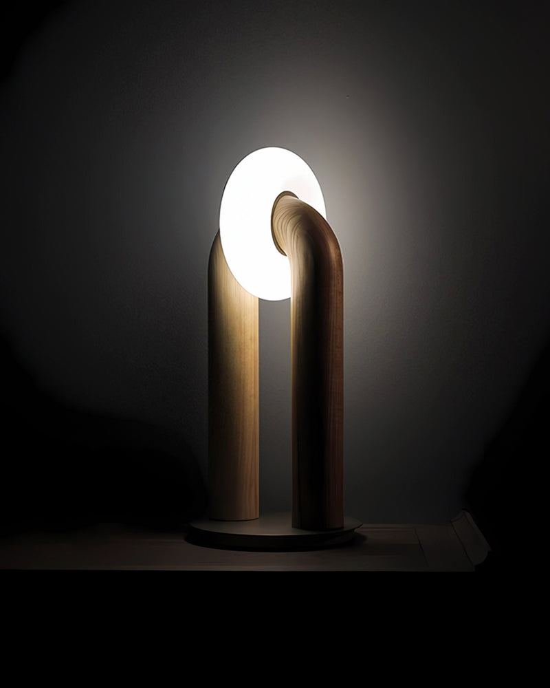 walnut Table Lamp