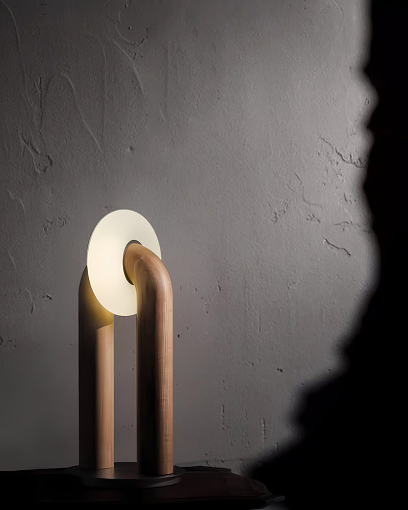 walnut Table Lamp