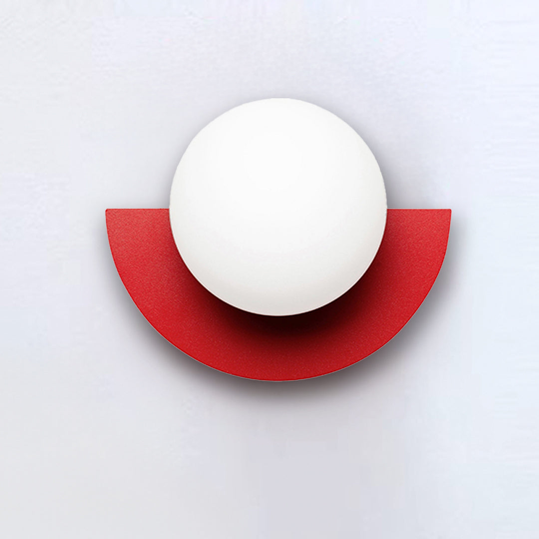 Semicircular wall light
