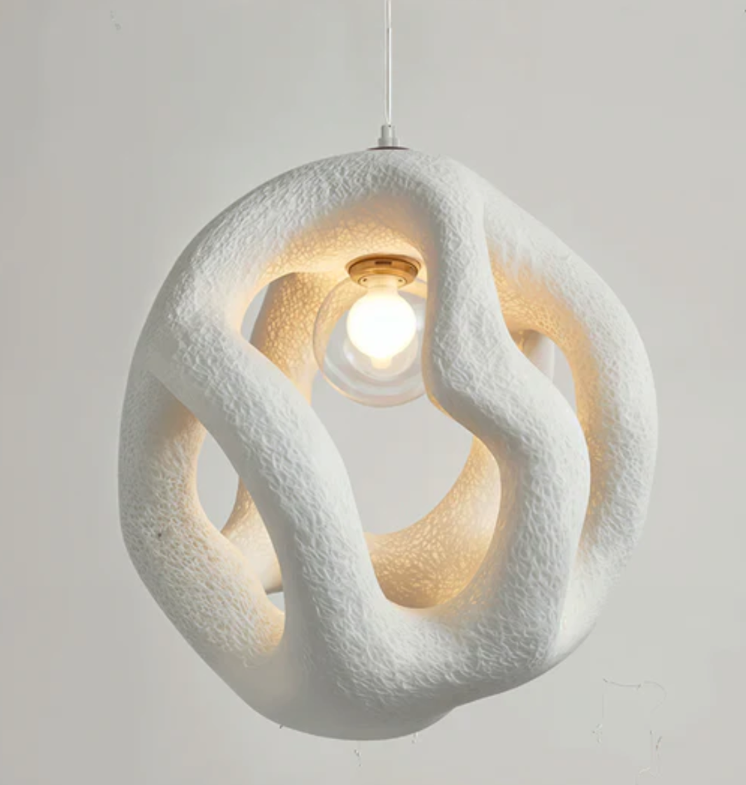 Twisted White Pendant Light