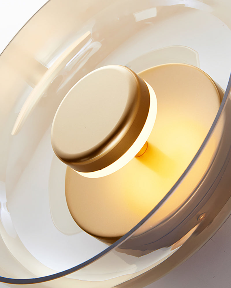 Gold & Glass Wall Lamp