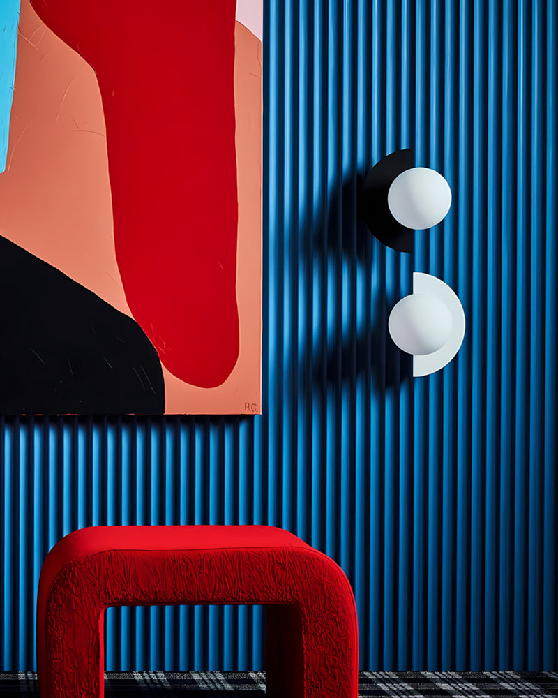 Semicircular wall light