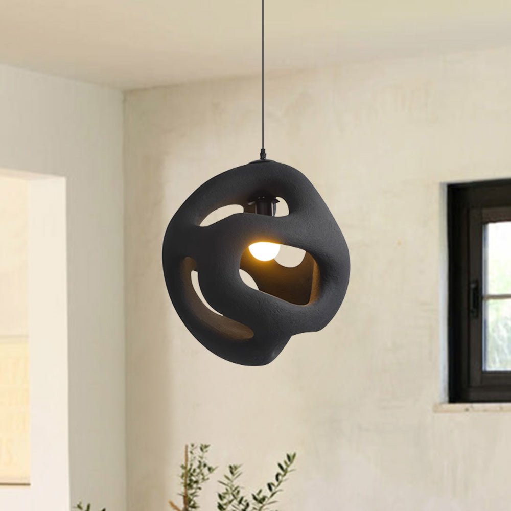 Twisted White Pendant Light