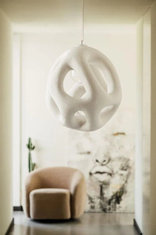 Twisted White Pendant Light